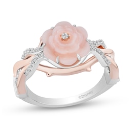 Collector’s Edition Enchanted Disney Sleeping Beauty 65th Anniversary Flower Ring in Sterling Silver and 10K Rose Gold