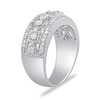 Thumbnail Image 2 of Previously Owned - 1/3 CT. T.W. Diamond Square and Marquise Frames Vintage-Style Triple Row Band in 14K White Gold