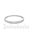 Thumbnail Image 1 of 3 CT. T.W. Baguette and Round Certified Lab-Created Diamond Triple Row Bangle in 14K White Gold (F/SI2) - 7.25"