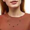 Thumbnail Image 2 of 6.0mm Jade and 1/10 CT. T.W. Diamond Station Necklace in 14K Gold - 20"