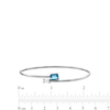 Thumbnail Image 3 of Emerald-Cut Swiss Blue Topaz and Baguette White Topaz Bypass Bangle in Sterling Silver - 7.13"