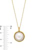 Thumbnail Image 4 of 14.0mm Cultured Mabe Pearl Bezel-Set Solitaire Pendant in 10K Gold