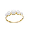 Thumbnail Image 1 of 3.0-5.0mm Cultured Mabe Pearl Graduated Five Stone Ring in 10K Gold