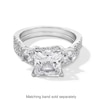 Thumbnail Image 5 of 4 CT. T.W. Princess-Cut Certified Lab-Grown Diamond Three Stone Engagement Ring in 14K White Gold (F/SI2)