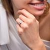 Thumbnail Image 2 of 2-3/4 CT. T.W. Pear-Shaped Certified Lab-Grown Diamond Three Stone Engagement Ring in 14K White Gold (F/SI2)