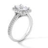 Thumbnail Image 3 of 2-5/8 CT. T.W. Emerald-Cut Certified Lab-Grown Diamond Frame Double Row Engagement Ring in 14K White Gold (F/SI2)