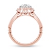 Thumbnail Image 3 of Enchanted Disney Cinderella 3/4 CT. T.W. Princess-Cut Diamond Open Frame Engagement Ring in 14K Rose Gold