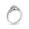 Thumbnail Image 1 of Vera Wang Love Collection 1 CT. T.W. Diamond Twist Buckle Frame Engagement Ring in 14K White Gold