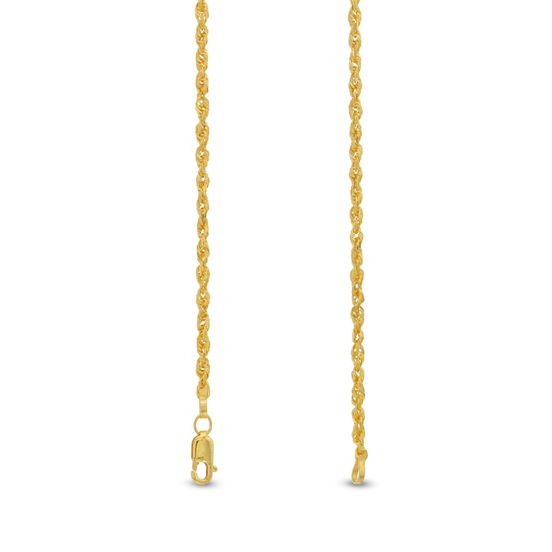 Main Image 3 of 2.4mm Diamond-Cut Glitter Rope Chain Necklace in Solid 14K Gold - 18"