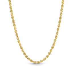 3.0mm Silk Rope™ Chain Necklace in Solid 14K Gold - 24”