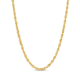 3.0mm Glitter Rope Chain Necklace in Solid 14K Gold - 20"