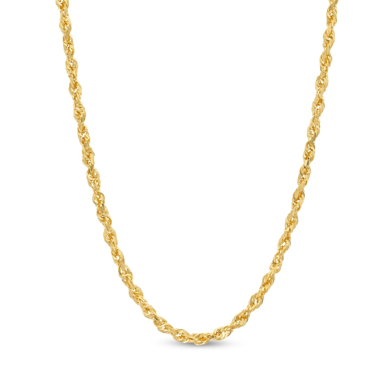 Main Image 1 of 3.0mm Glitter Rope Chain Necklace in Solid 14K Gold - 20"