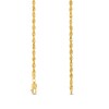 Thumbnail Image 3 of 3.0mm Glitter Rope Chain Necklace in Solid 14K Gold - 20"
