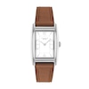 Thumbnail Image 1 of Ladies' Coach Reese Brown Leather Strap Watch with Rectangular White Dial (Model: 14504311)