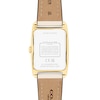 Thumbnail Image 3 of Ladies' Coach Reese Gold-Tone IP White Leather Strap Watch with Rectangular White Dial (Model: 14504314)