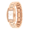 Thumbnail Image 2 of Ladies' Coach Reese Crystal Accent Rose-Tone IP Watch with Rectangular White Dial (Model: 14504317)
