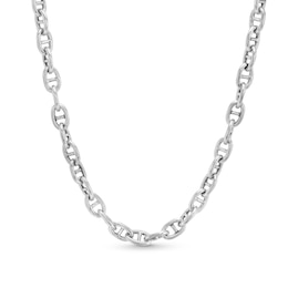 6.0mm Mariner Chain Toggle Necklace in Hollow Sterling Silver - 17"