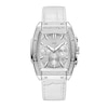 Thumbnail Image 1 of Men’s JBW Echelon 1/8 CT. T.W. Certified Diamond Chronograph Leather Strap Watch with Silver-Tone Tonneau Dial (Model: J6379G)