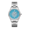 Thumbnail Image 1 of Ladies’ JBW Mondrian 34 1/15 CT. T.W. Certified Diamond and Crystal Accent Watch with Blue Dial (Model: J6388E)