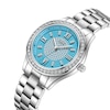 Thumbnail Image 2 of Ladies’ JBW Mondrian 34 1/15 CT. T.W. Certified Diamond and Crystal Accent Watch with Blue Dial (Model: J6388E)