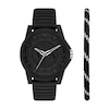 Thumbnail Image 1 of Men’s Armani Exchange Outerbanks Black IP Watch with Black Dial and Cord Bracelet (Model: AX7159SET)