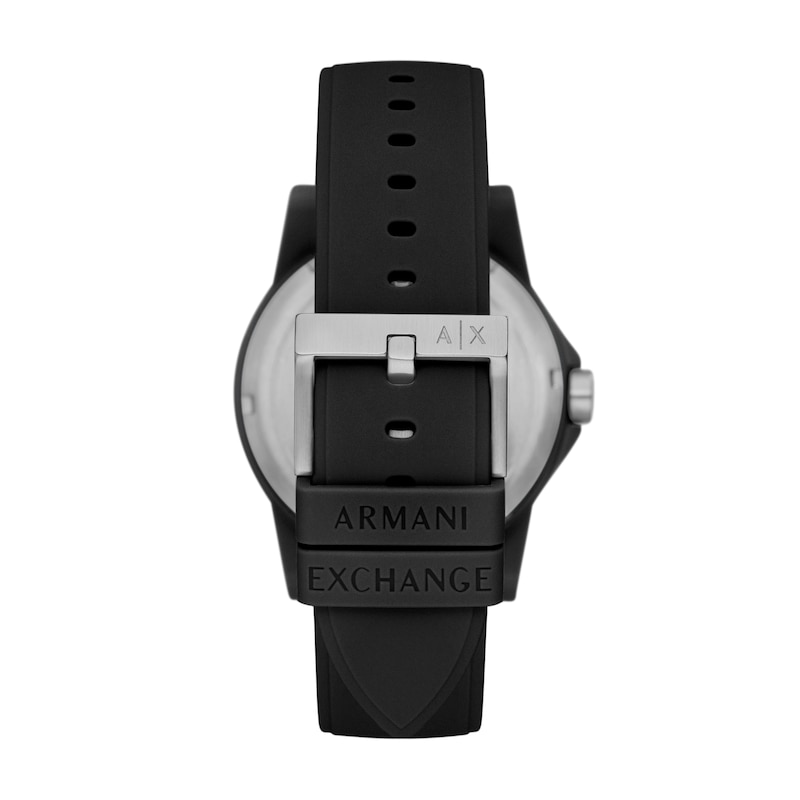 Main Image 2 of Men’s Armani Exchange Outerbanks Black IP Watch with Black Dial and Cord Bracelet (Model: AX7159SET)