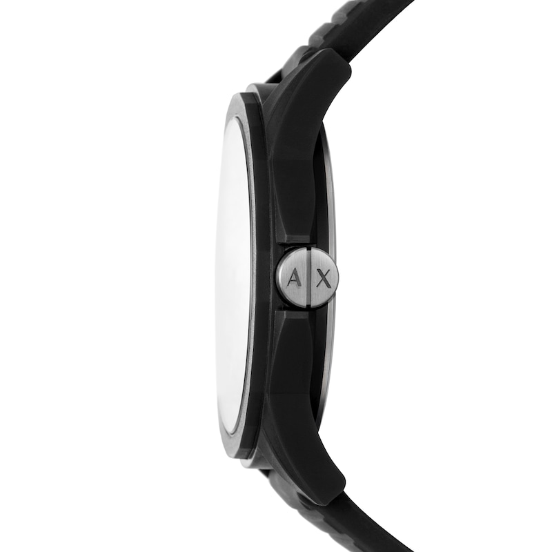 Main Image 3 of Men’s Armani Exchange Outerbanks Black IP Watch with Black Dial and Cord Bracelet (Model: AX7159SET)