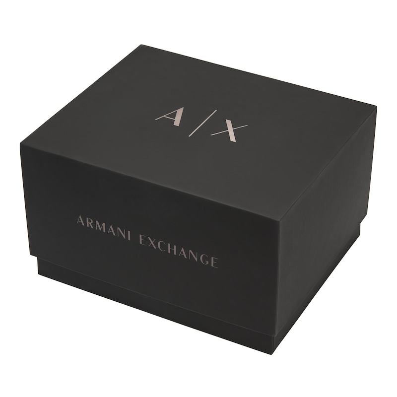 Main Image 5 of Men’s Armani Exchange Outerbanks Black IP Watch with Black Dial and Cord Bracelet (Model: AX7159SET)