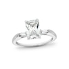 Thumbnail Image 1 of 2-1/4 CT. T.W. Radiant-Cut Certified Lab-Grown Diamond Collar Engagement Ring in 14K White Gold (F/VS2)