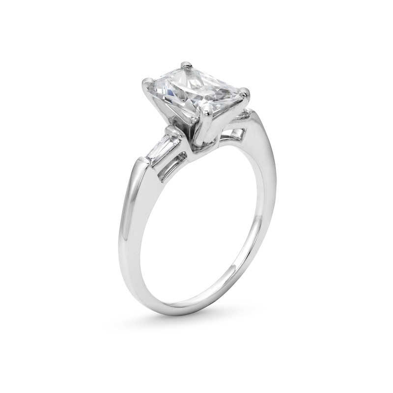 Main Image 3 of 2-1/4 CT. T.W. Radiant-Cut Certified Lab-Grown Diamond Collar Engagement Ring in 14K White Gold (F/VS2)