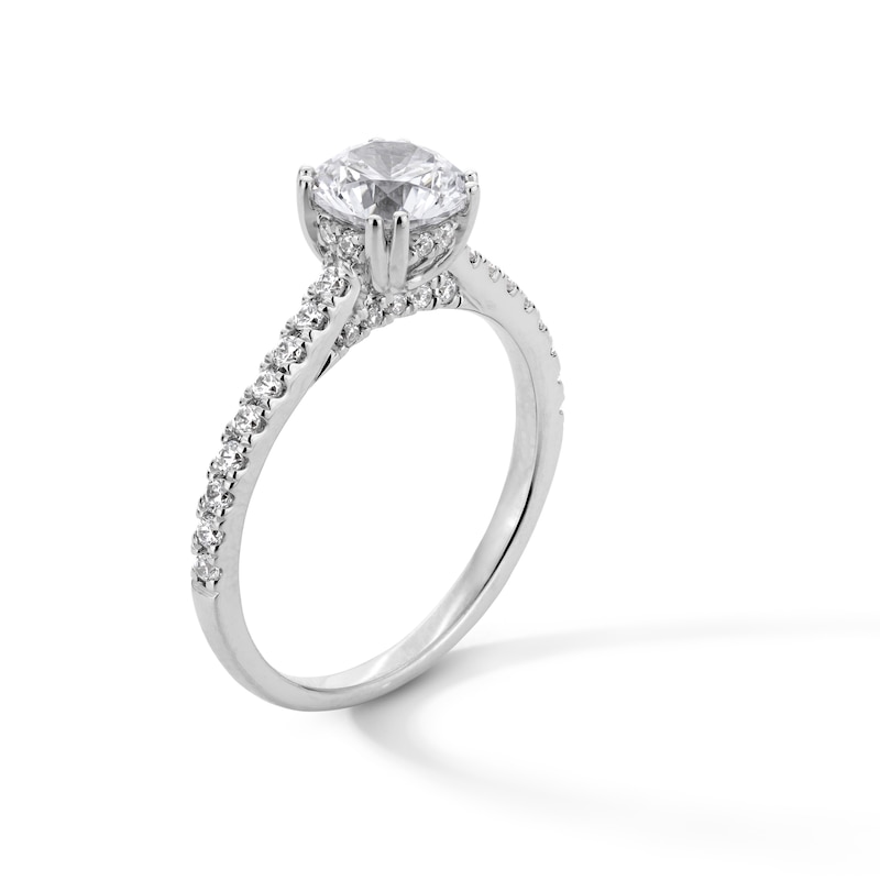 Main Image 3 of 1-1/3 CT. T.W. Certified Lab-Grown Diamond Engagement Ring in 14K White Gold (F/SI2)