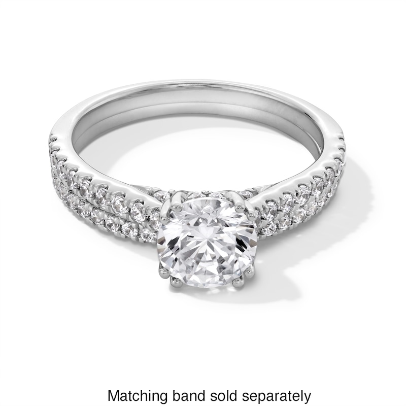 Main Image 5 of 1-1/3 CT. T.W. Certified Lab-Grown Diamond Engagement Ring in 14K White Gold (F/SI2)