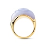 Thumbnail Image 4 of PDPAOLA™ at Zales Blue Agate Shell Ring in Sterling Silver with 18K Gold Plate