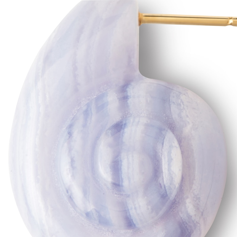 Main Image 7 of PDPAOLA™ at Zales Blue Agate Shell Earrings in Sterling Silver with 18K Gold Plate