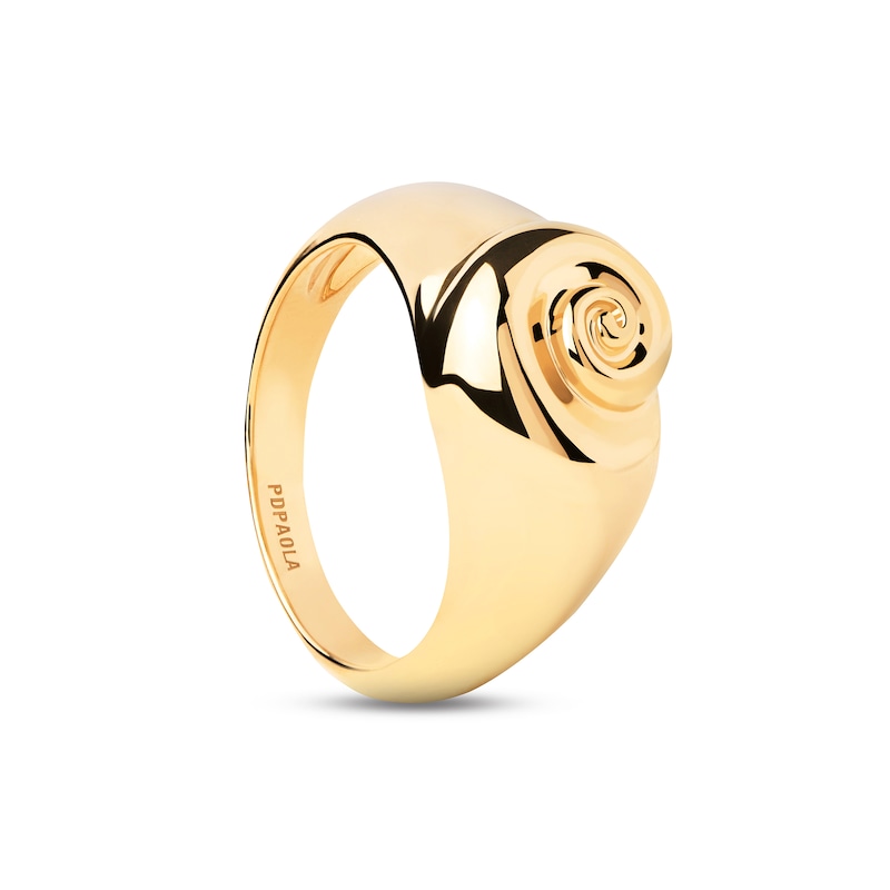 Main Image 1 of PDPAOLA™ at Zales Shell Ring in Sterling Silver with 18K Gold Plate