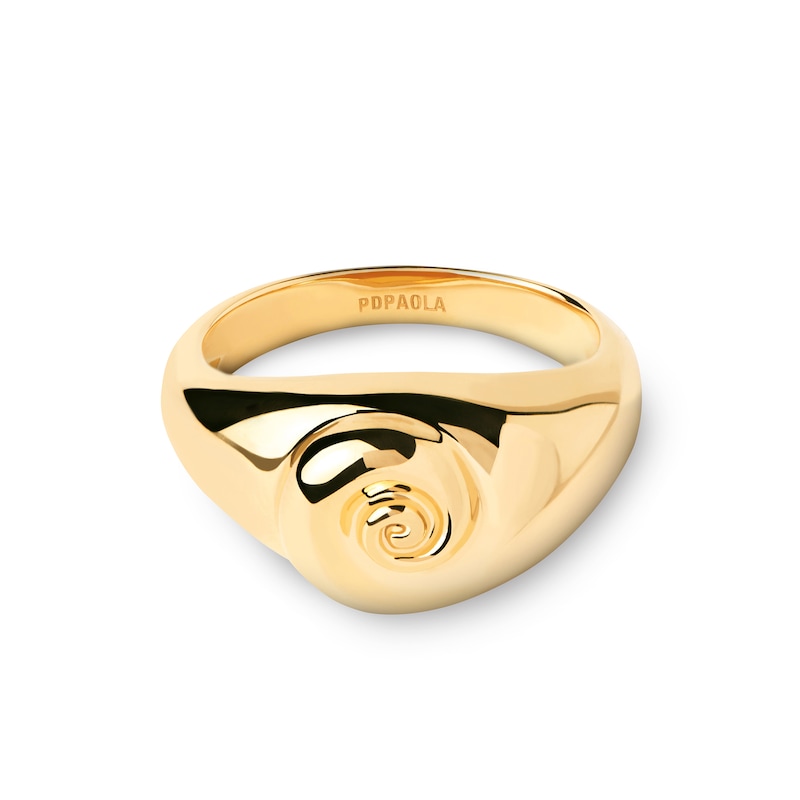 Main Image 4 of PDPAOLA™ at Zales Shell Ring in Sterling Silver with 18K Gold Plate