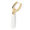Thumbnail Image 1 of PDPAOLA™ at Zales ICONS White Quartz Medium Teardrop Dangle Single Hoop Earring in Sterling Silver with 18K Gold Plate