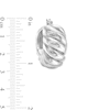 Thumbnail Image 2 of 25.0mm Ribbed Twist Hoop Earrings in Hollow Sterling Silver