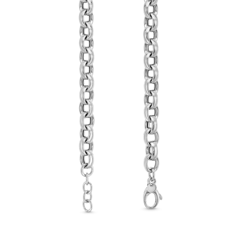 Main Image 2 of 9.8mm Rolo Chain Necklace in Hollow Sterling Silver - 20"