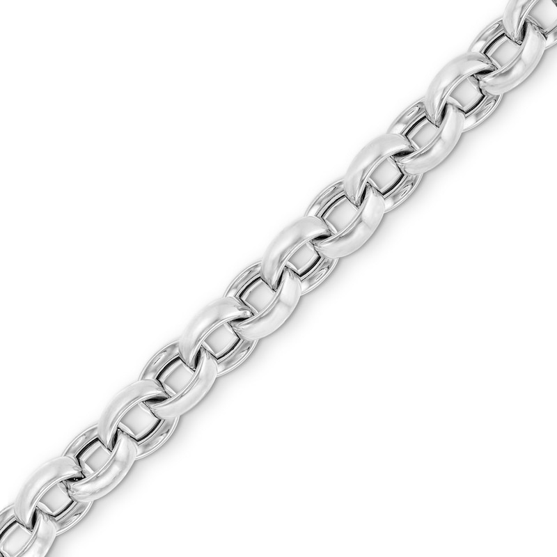 Main Image 1 of 9.8mm Rolo Chain Bracelet in Hollow Sterling Silver - 8"