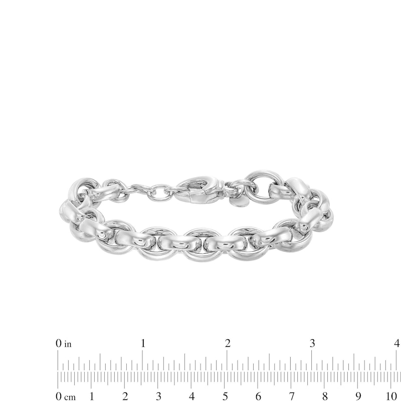 Main Image 3 of 9.8mm Rolo Chain Bracelet in Hollow Sterling Silver - 8"