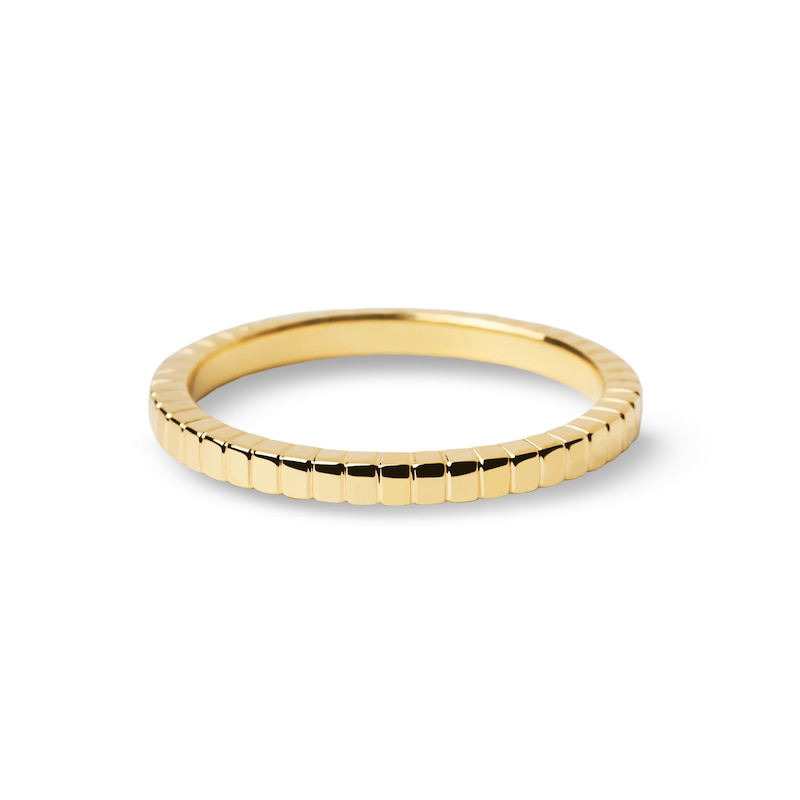 Main Image 2 of PDPAOLA™ at Zales Ribbed Stackable Ring in Sterling Silver with 18K Gold Plate