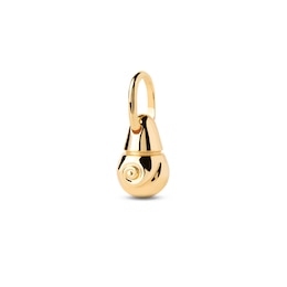 PDPAOLA™ at Zales Small Shell Bead Hoop Earring and Necklace Charm in Sterling Silver with 18K Gold Plate
