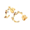 Thumbnail Image 2 of PDPAOLA™ at Zales Multi-Color Cubic Zirconia Scatter J-Hoop Earrings in Sterling Silver with 18K Gold Plate