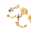 Thumbnail Image 3 of PDPAOLA™ at Zales Multi-Color Cubic Zirconia Scatter J-Hoop Earrings in Sterling Silver with 18K Gold Plate