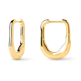 PDPAOLA™ at Zales Abstract Square Hoop Earrings in Sterling Silver with 18K Gold Plate