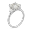 Thumbnail Image 3 of 3-1/2 CT. T.W. Princess and Epaulette-Cut Certified Lab-Grown Diamond Three Stone Engagement Ring in 14K White Gold