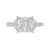 Thumbnail Image 4 of 3-1/2 CT. T.W. Princess and Epaulette-Cut Certified Lab-Grown Diamond Three Stone Engagement Ring in 14K White Gold