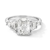 Thumbnail Image 1 of 3 CT. T.W. Radiant and Trapezoid-Cut Certified Lab-Grown Diamond Collar Engagement Ring in 14K White Gold (F/VS2)
