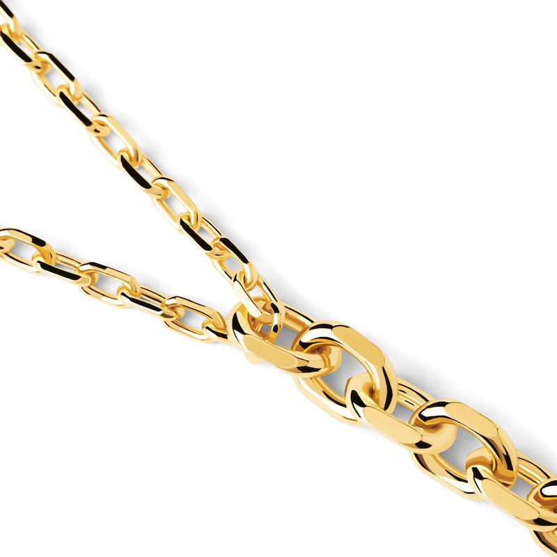 Main Image 3 of PDPAOLA™ at Zales Single and Double Chain Toggle Bracelet in Brass with 18K Gold Plate - 8"